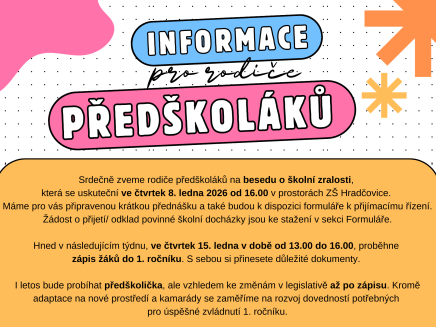 Info pro rodiče předškoláků leden26